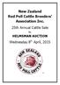 New Zealand Red Poll Cattle Breeders Association Inc. 25th Annual Cattle Sale HELMSMAN AUCTION. Wednesday 8 th April, 2015