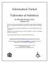 Information Packet. Tidewater at Salisbury