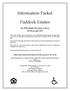 Information Packet. Paddock Estates