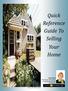 Quick Reference Guide To Selling Your Home