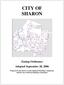 CITY OF SHARON Zoning Ordinance Adopted September 28, 2006