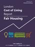 JANUARY 2014 #londoncostofliving. London Cost of Living Report. Fair Housing. Tom Copley AM GREATERLONDONAUTHORITY LONDONASSEMBLYLABOUR