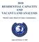 2018 RESIDENTIAL CAPACITY AND VACANT LAND ANALYSIS. Martin County Board of County Commissioners