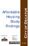 Affordable Housing Study Findings