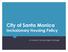 City of Santa Monica Inclusionary Housing Policy