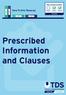 Prescribed Information and Clauses
