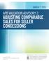 ADJUSTING COMPARABLE SALES FOR SELLER CONCESSIONS