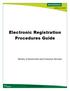 Electronic Registration Procedures Guide. Ministry of Government and Consumer Services