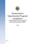 Homeowner Opportunity Program Guidelines