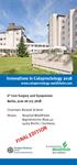 FINAL EDITION. Innovations in Coloproctology th Live Surgery and Symposium Berlin, June 20-22, 2018
