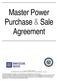 Master Power Purchase & Sale Agreement