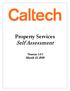 Property Services. Self Assessment