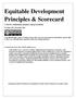 Equitable Development Principles & Scorecard