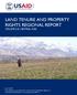 LAND TENURE AND PROPERTY RIGHTS REGIONAL REPORT VOLUME 2.8: CENTRAL ASIA