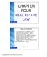 CHAPTER FOUR REAL ESTATE TABLE OF CONTENTS