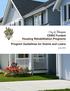 City of CDBG Housing Rehabilitation Programs Program Guidelines for Grants and Loans