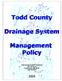 Todd County. Drainage System. Management Policy