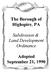 The Borough of Highspire, PA. Subdivision & Land Development Ordinance