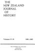 THE NEW ZEALAND JOURNAL OF HISTORY