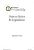 Service Rules & Regulations