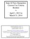 State Of New Hampshire Current Use Criteria Booklet. April 1, 2013 to March 31, 2014