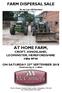 FARM DISPERSAL SALE. AT HOME FARM, CROFT, KINGSLAND, LEOMINSTER, HEREFORDSHIRE HR6 9PW ON SATURDAY 22 nd SEPTEMBER 2018 Commencing at 11.