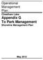 Operational Management Plan. Cheatham Lake Appendix G To Park Management Shoreline Management Plan