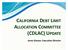 CALIFORNIA DEBT LIMIT ALLOCATION COMMITTEE (CDLAC) UPDATE. Jeree Glasser, Executive Director