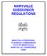 MARYVILLE SUBDIVISION REGULATIONS