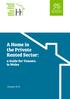 A Home in the Private Rented Sector: a Guide for Tenants in Wales