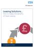 Leasing Solutions... How to realise the benefits of Asset Leasing