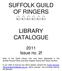 SUFFOLK GUILD OF RINGERS LIBRARY CATALOGUE