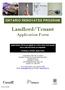 Landlord/Tenant Application Form