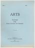 ARTS. The Journal of the Sydney University Arts Association. Vol. 6. Published by The Sydney University Arts Association