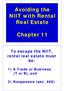 Avoiding the NIIT with Rental Real Estate. Chapter 11