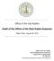Office of the City Auditor. Audit of the Office of the Real Estate Assessor