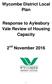 Wycombe District Local Plan. Response to Aylesbury Vale Review of Housing Capacity