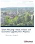 January Salem Housing Needs Analysis and Economic Opportunities Analysis. Draft Summary Report. ECONorthwest