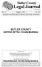 8/1/2014 BUTLER COUNTY LEGAL JOURNAL Vol. 23 No. 01 Butler County. Vol. 23 August 1, 2014 No. 01A BUTLER COUNTY NOTICE OF TAX CLAIM BUREAU