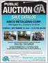AUCTION SALE CATALOG AISCO METALIZING CORP Eggers Ave., Cleveland, OH TUESDAY, SEPTEMBER 18, :00 PM (NOON)