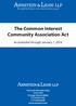 The Common Interest Community Association Act