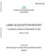 LAND ACQUISITION REPORT