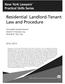Residential Landlord-Tenant Law and Procedure