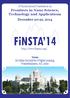 FiNSTA 14. Frontiers in Nano Science, Technology and Applications December 20-22, nd International Conference on.
