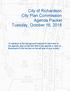 City of Richardson City Plan Commission Agenda Packet Tuesday, October 16, 2018