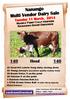 Nanango Multi Vendor Dairy Sale Tuesday 11 March, 2014