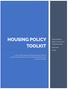 HOUSING POLICY TOOLKIT