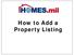 How to Add a Property Listing