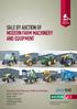 SALE BY AUCTION OF MODERN FARM MACHINERY AND EQUIPMENT