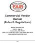 Commercial Vendor Manual (Rules & Regulations)